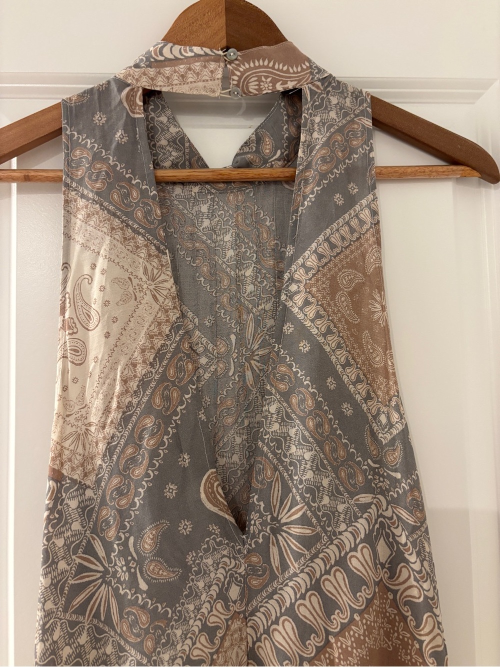 Free People Intimately Boho Paisley High-Neck Mini Dress - Picture 5 of 5